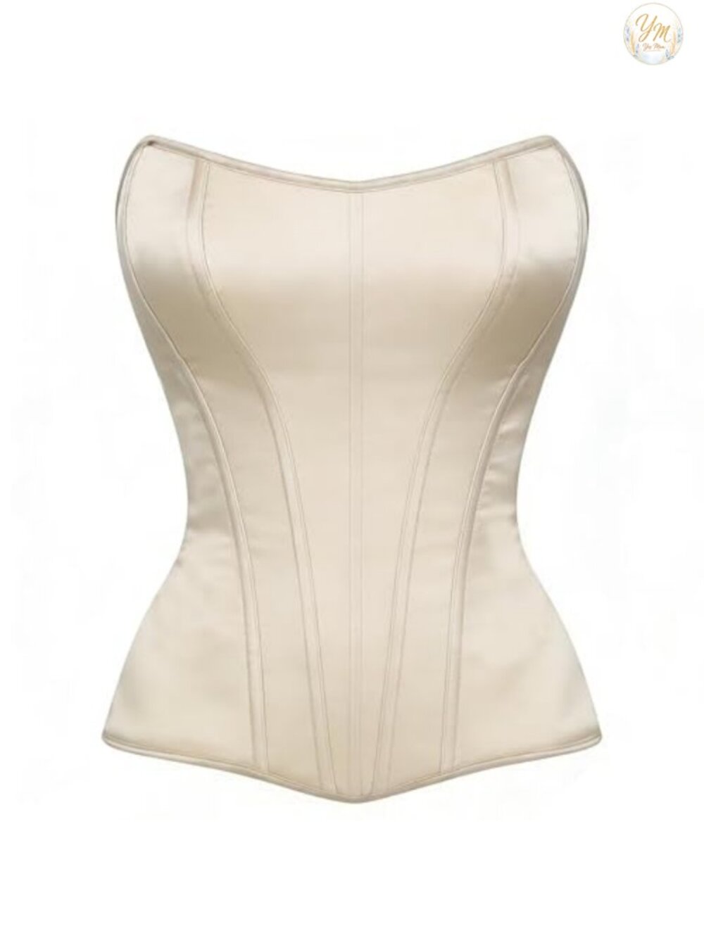 Women's Satin Overbust Corset Top Vintage Lace-Up Bustier Bodice